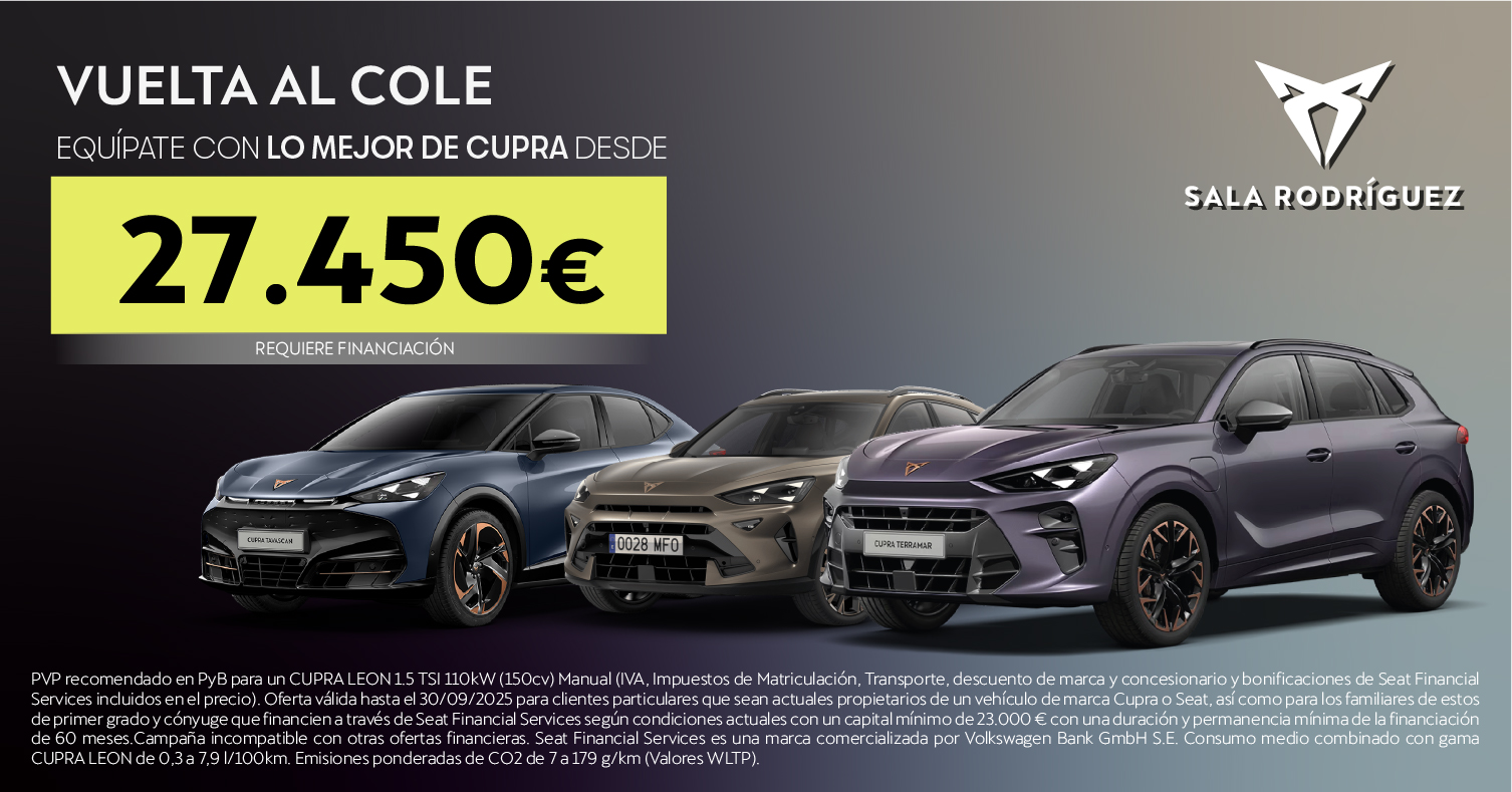 Gama CUPRA 2025 desde 27.450€